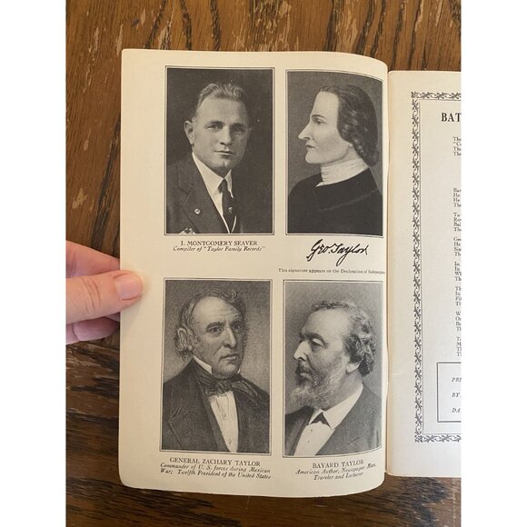 Taylor Genealogy By J. Montgomery Seaver Mildred Shoemaker Vintage American Hist - Picture 4 of 5